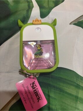 DreamWorks Shrek Watermelon Pink Hand Sanitizer with Green Silicone Holder
